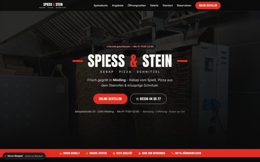 Konzept-Design für ein Kebap-, Pizza- und Schnitzel-Lokal